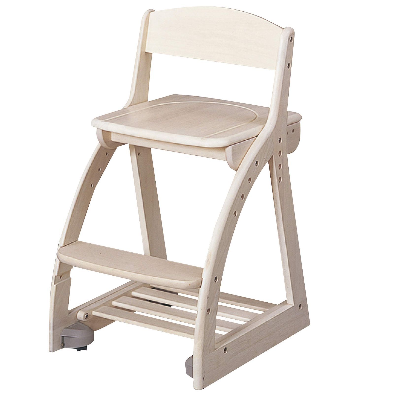 在庫処分KOIZUMIコイズミ学習机 学習椅子 4ステップチェア板座 サイズ:W413×D495~540×H745mm  座面高420450480510mm CDC-761WW 暮らしを便利に メルカリ