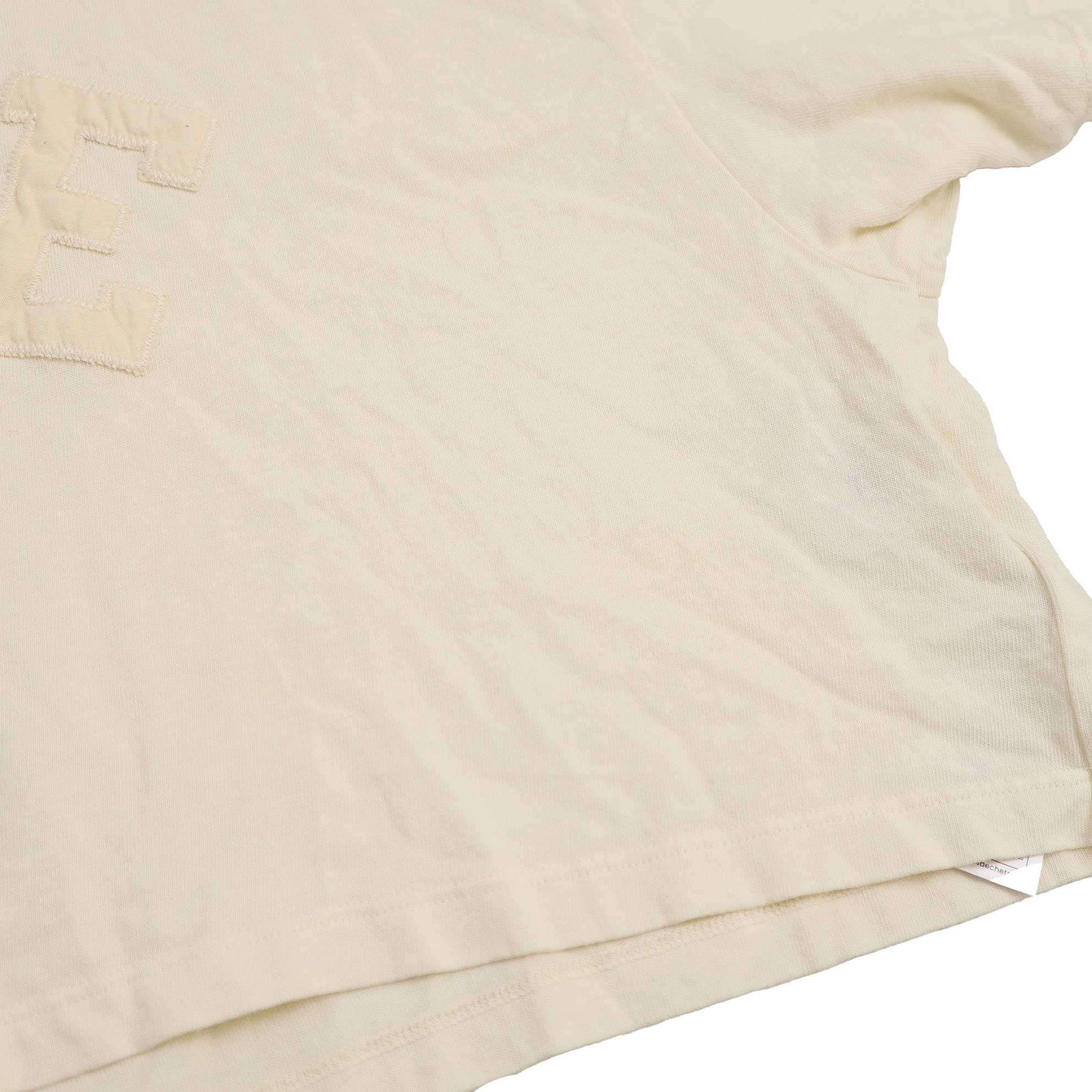 Chloe クロエ 25SS Boxy Fit T-Shirt ロゴワッペンボクシーフィットTシャツ CH25SJH14183103XS ココナッツミルク XS Chloe クロエ 25SS Boxy Fit T-Shirt ロゴワッペンボクシーフィットT