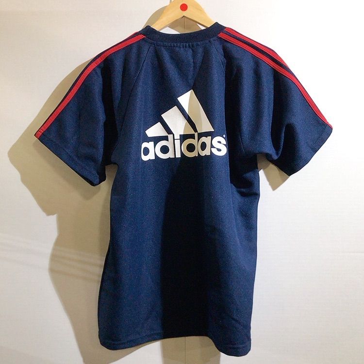 美品】adidas アディダス スポーツウェア Tシャツ ネイビー 半袖