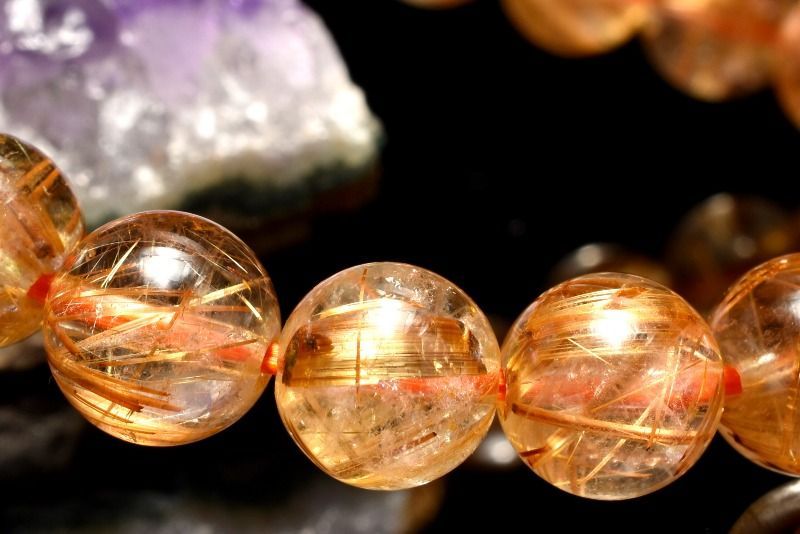 ゴールドタイチンルチルクォーツ 8.5mm