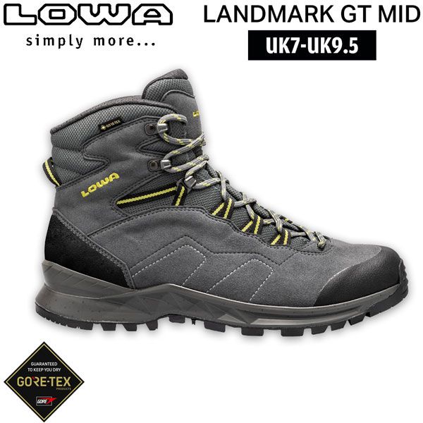 LOWA ローバー ランドマークGT MID アンスラサイト ゴアテックス防水 ビブラムソール 登山靴 トレッキングシューズ