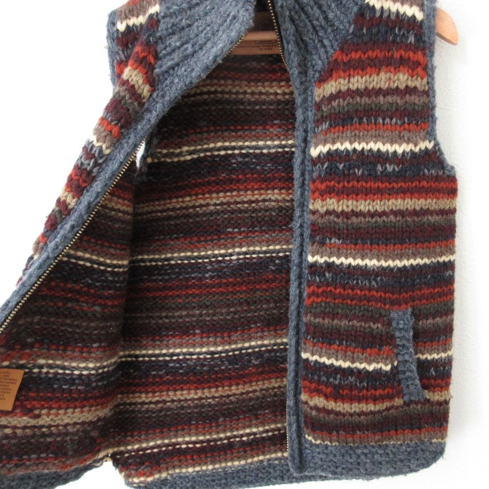 美品 CANADIAN SWEATER カナディアンセーター ウール100％ 配色