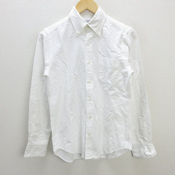 G■ユナイテッドアローズ/UNITED ARROWS 長袖BDシャツ/コットン【S】白/men's/170【中古】■