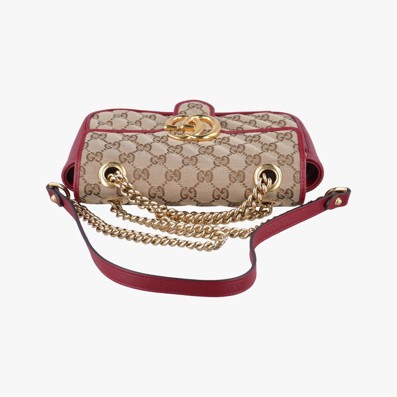 グッチGucciGGマーモントベージュ×レッド×マルチカラーキャンバス×レザー446744D031692815