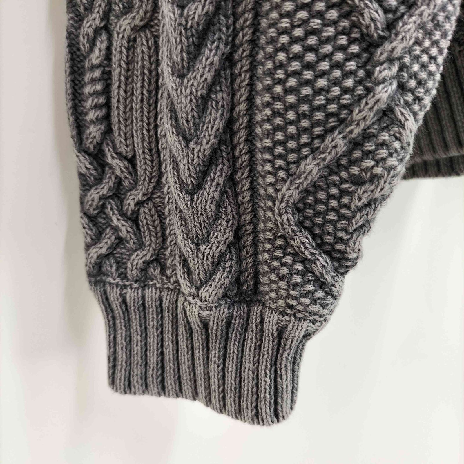 ネイバーフッド NEIGHBORHOOD 24AW WASHED CREWNECK CABLE SWEATER