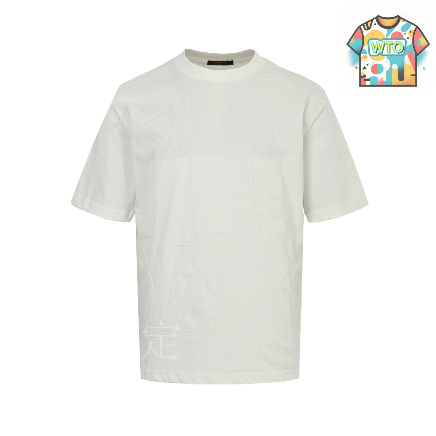 【夏の必須アイテム白T 】LOUIS VUITTON Tシャツ ショート丈 今日特価】Louis Vuitton 25SS フルモノグラム刺繍 ショート