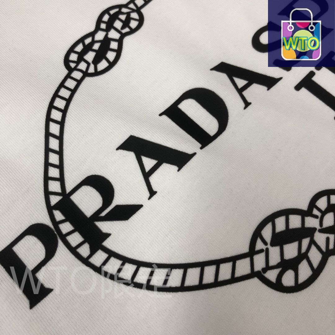 本日限定特価】PRADA 春夏 ロゴプリントTシャツ [本日特価|新品