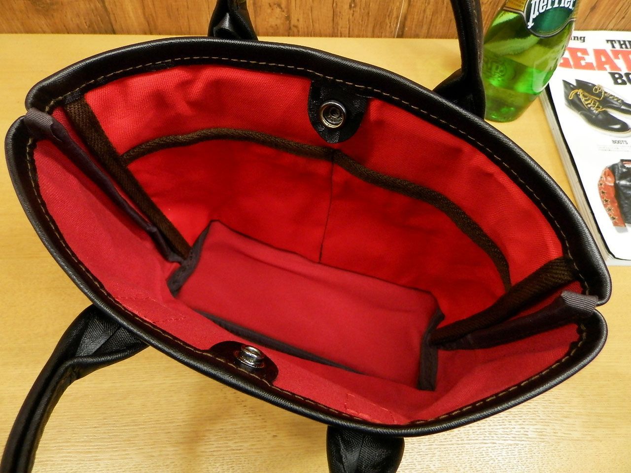 PROTO LEATHERS カモフラージュ XSサイズ トートバッグ　未使用品 ☆XSサイズ☆カモフラ迷彩柄レザー×赤裏地ミニトートバッグ!日本
