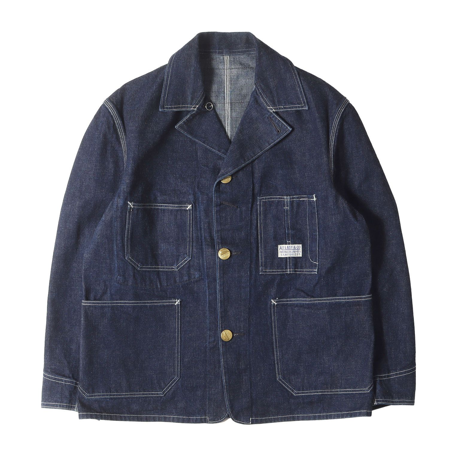 At LAST&CO ジャケットウォッチポケット デニム カバーオール At LAST&CO ジャケットウォッチポケット デニム カバーオール