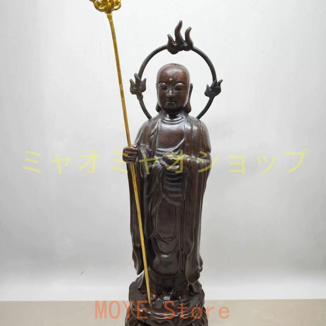 地蔵 菩薩 観音 銅製 仏像 彫刻 置物 開運 風水 工芸品