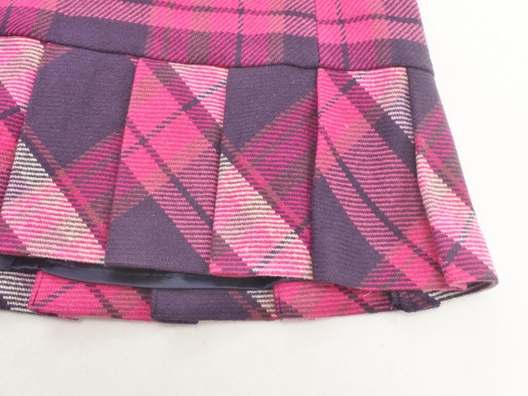 バーバリーブルーレーベルプリーツピンクノバチェックスカート38