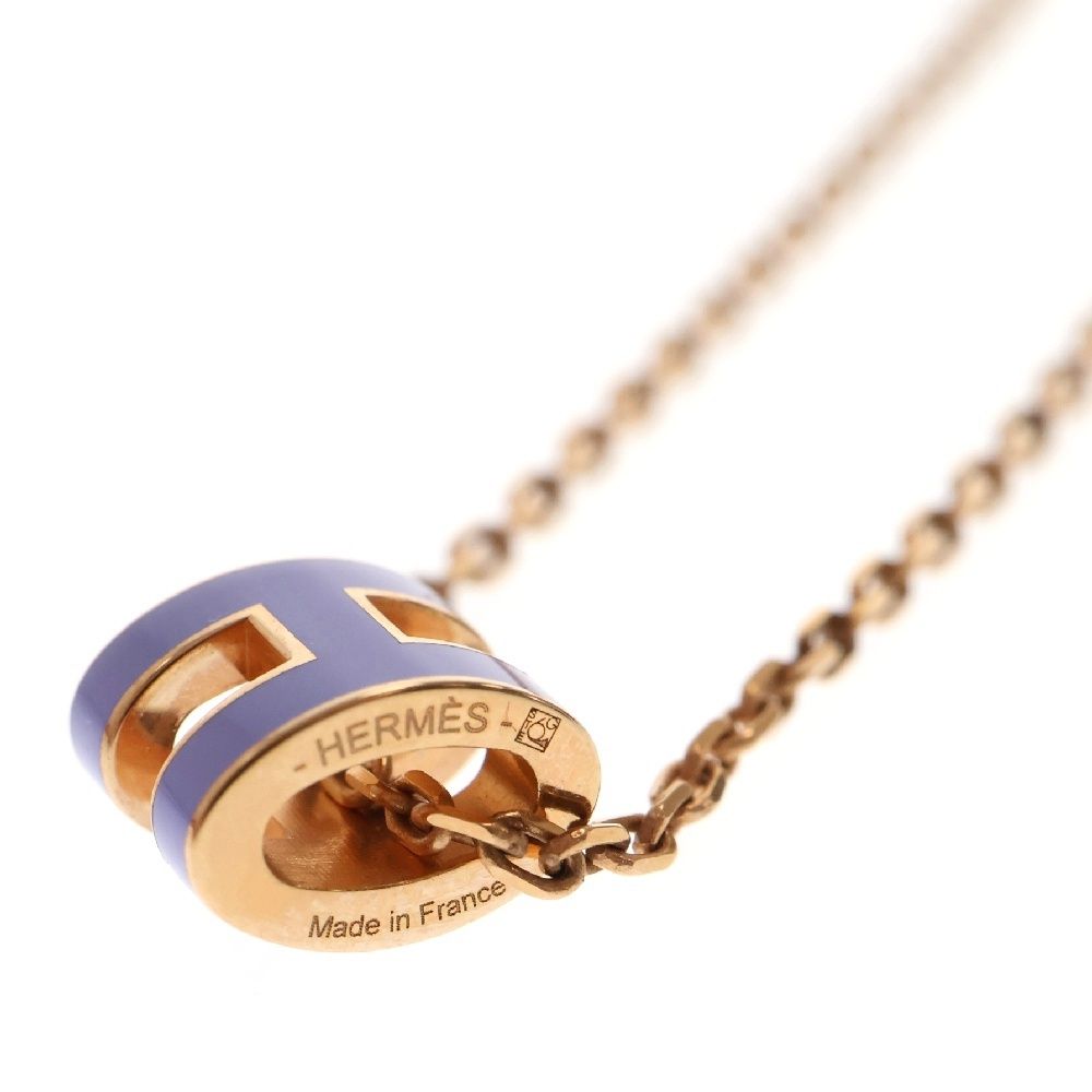 HERMES (エルメス) ポップアッシュミニ ネックレス GP リラ ピンク