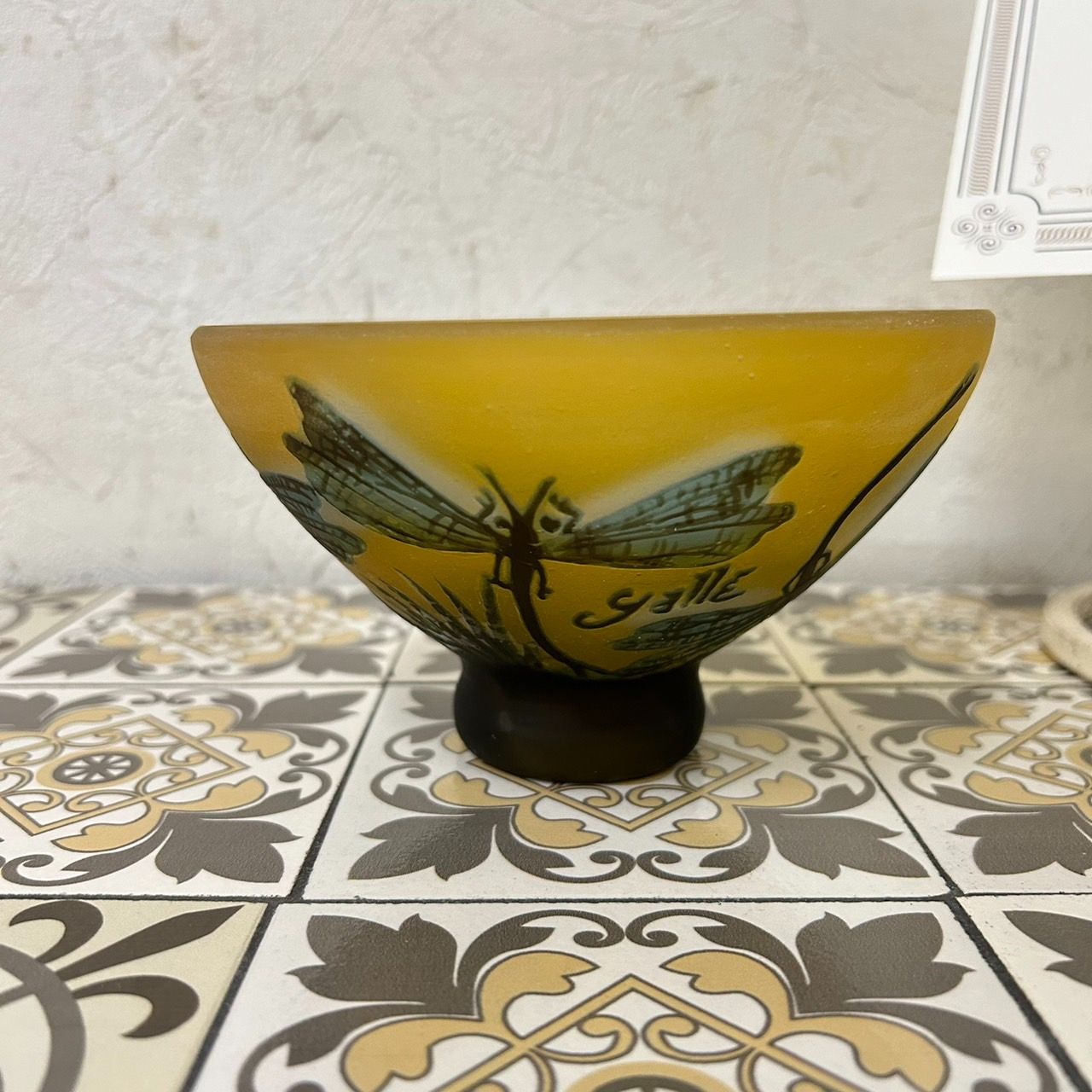 証明書】エミールガレ 茶器ボンボニエールカメオ彫り被せガラス