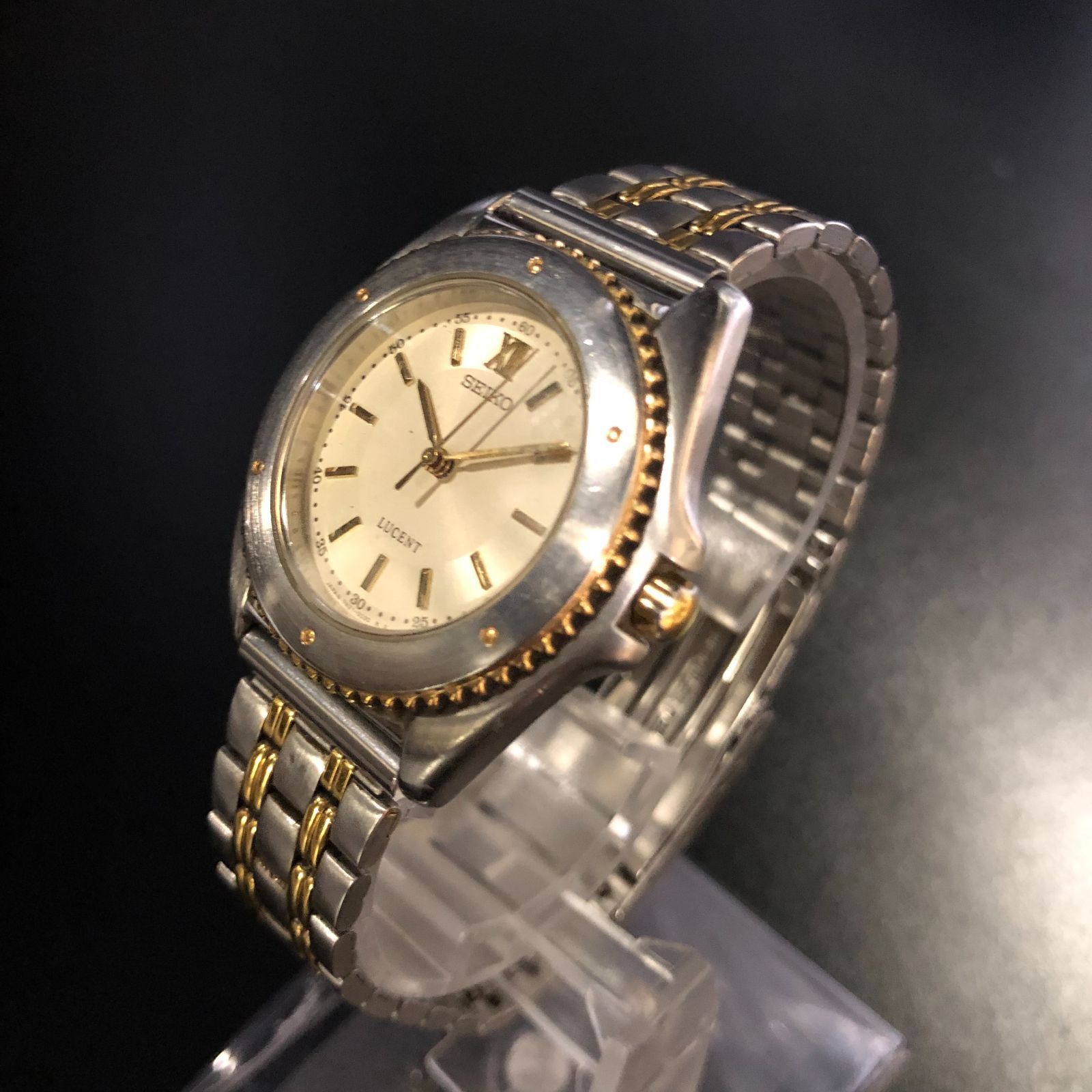 【美品】SEIKO アナログ時計 レディース 不動 セイコー SEIKO CREDOR クレドール 4N70-0012 18KT SS