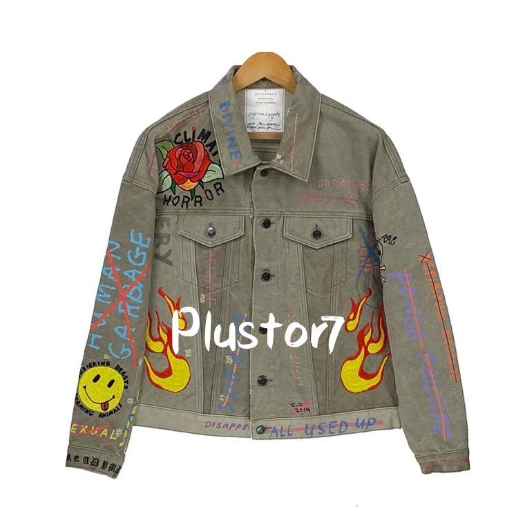 READYMADE Fire embroidery work denim jacket レディメイド オーバー 