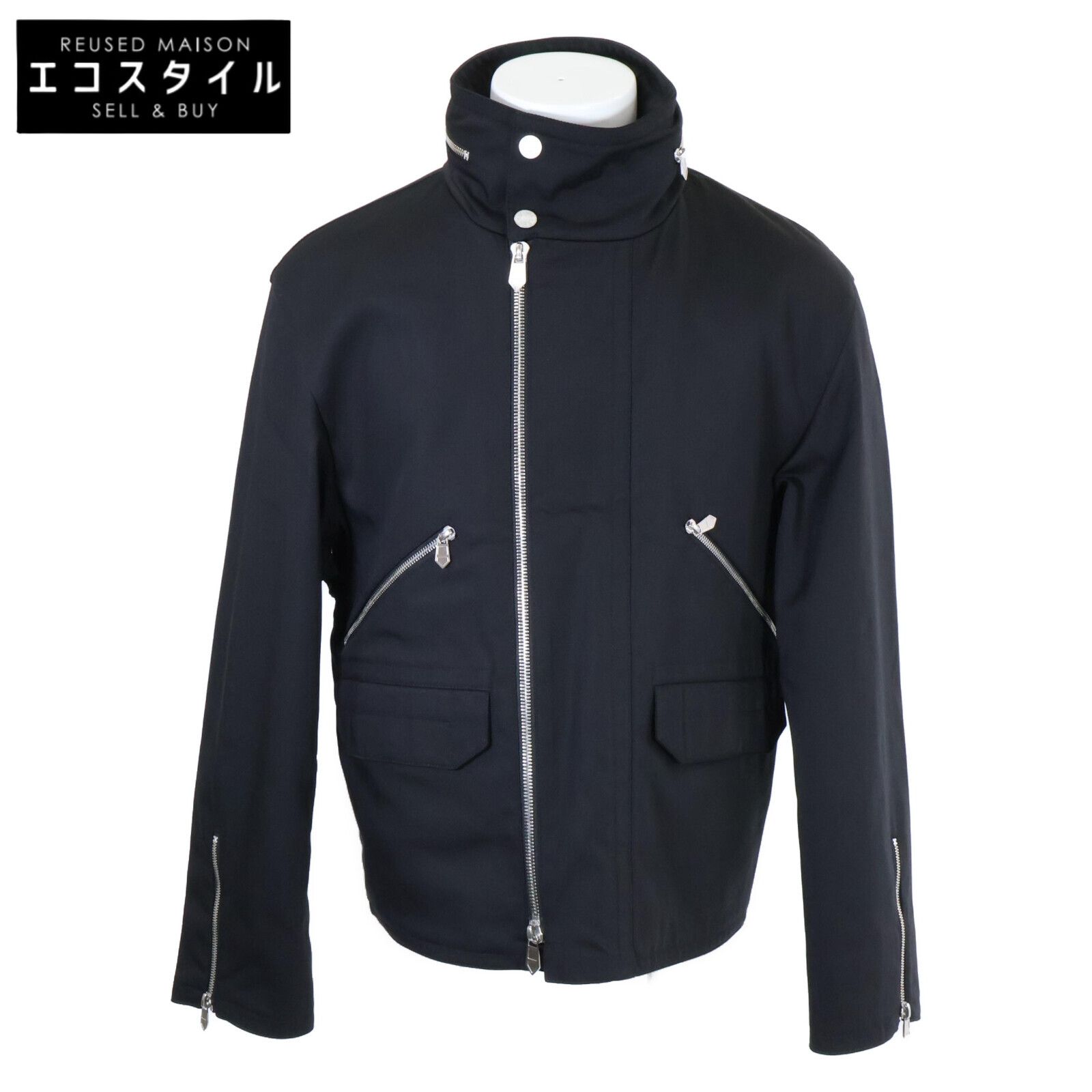 HERMES エルメス | 正規 ナイロンｘコットン ジップアップ ブルゾン| 46
