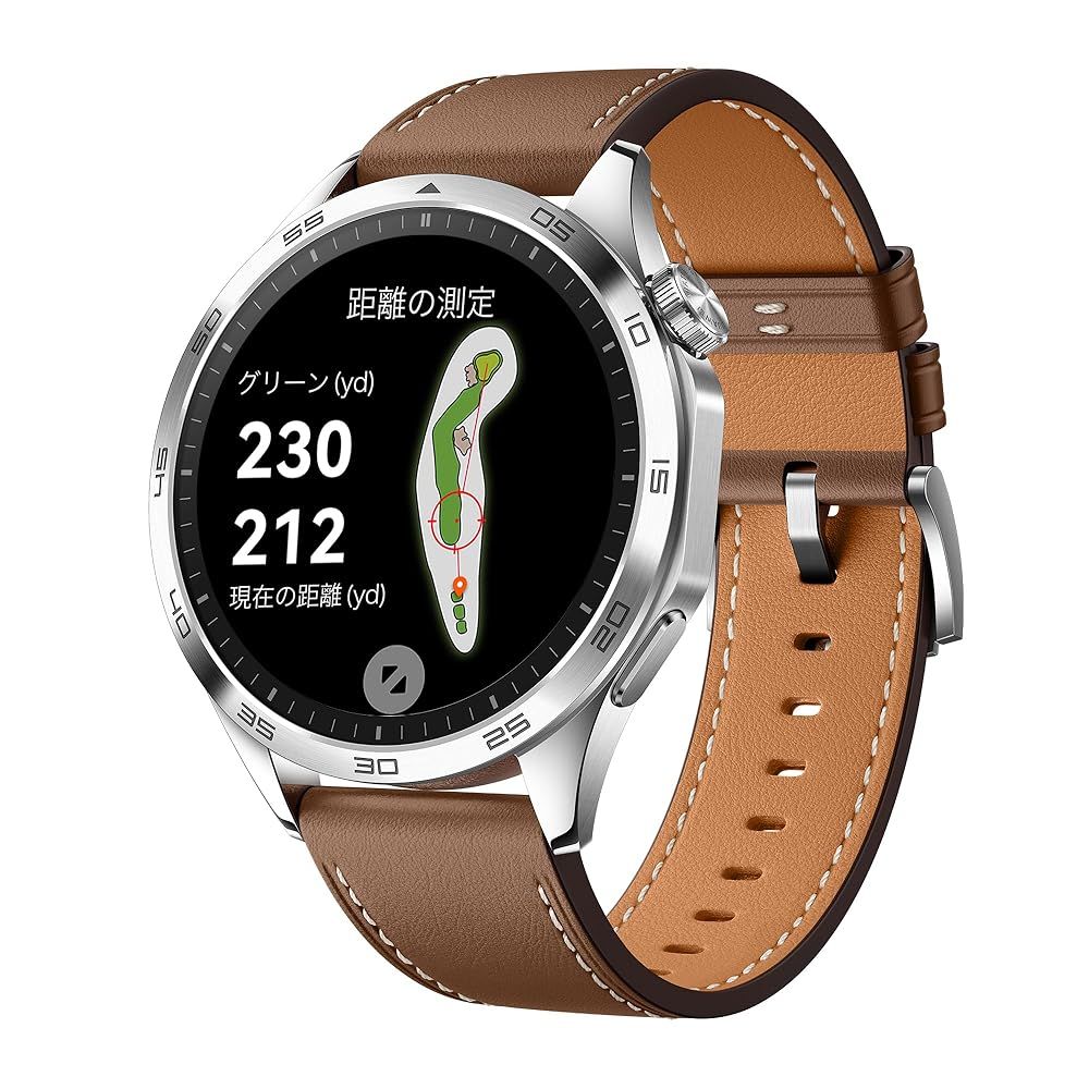 HUAWEI WATCH GT 4 46mm ゴルフナビ搭載 スマートウォッチ コース攻略 練習モード 最長14日間持続ロングバッテリー GNSS測位 GPS