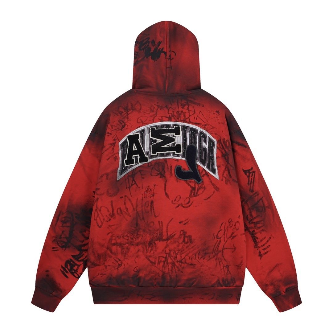 Balenciaga SS23 Graffiti Red skater zip up Hoodie