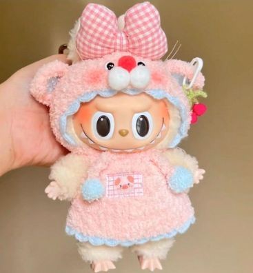新品2点セット きつね labubuラブブぬいぐるみ服17cm着せ替え着ぐるみ 新品 2点セット きつね labubuラブブぬいぐるみ服17cm着せ替え