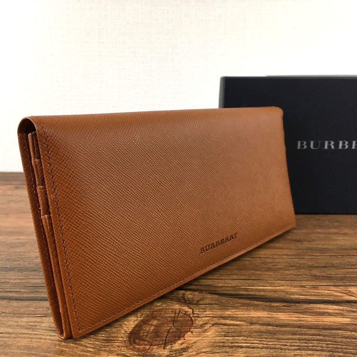 極美品 BURBERRY 長財布 レザー ブラウン 348-