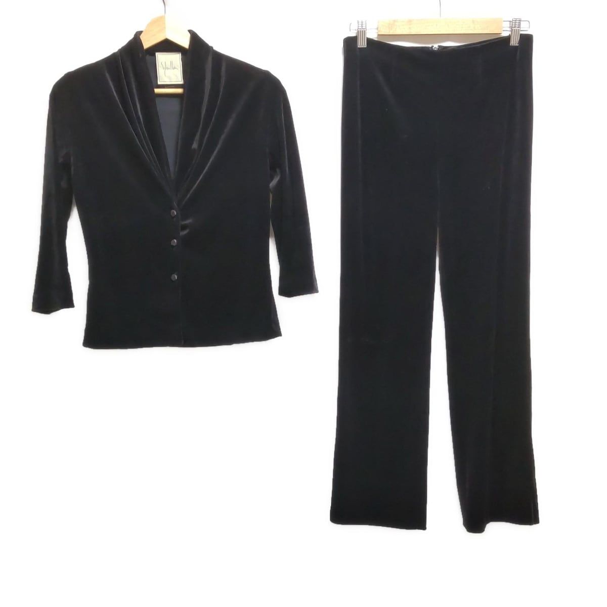 Sybilla シビラ レディースパンツセットアップ レディース - 黒 ベロア