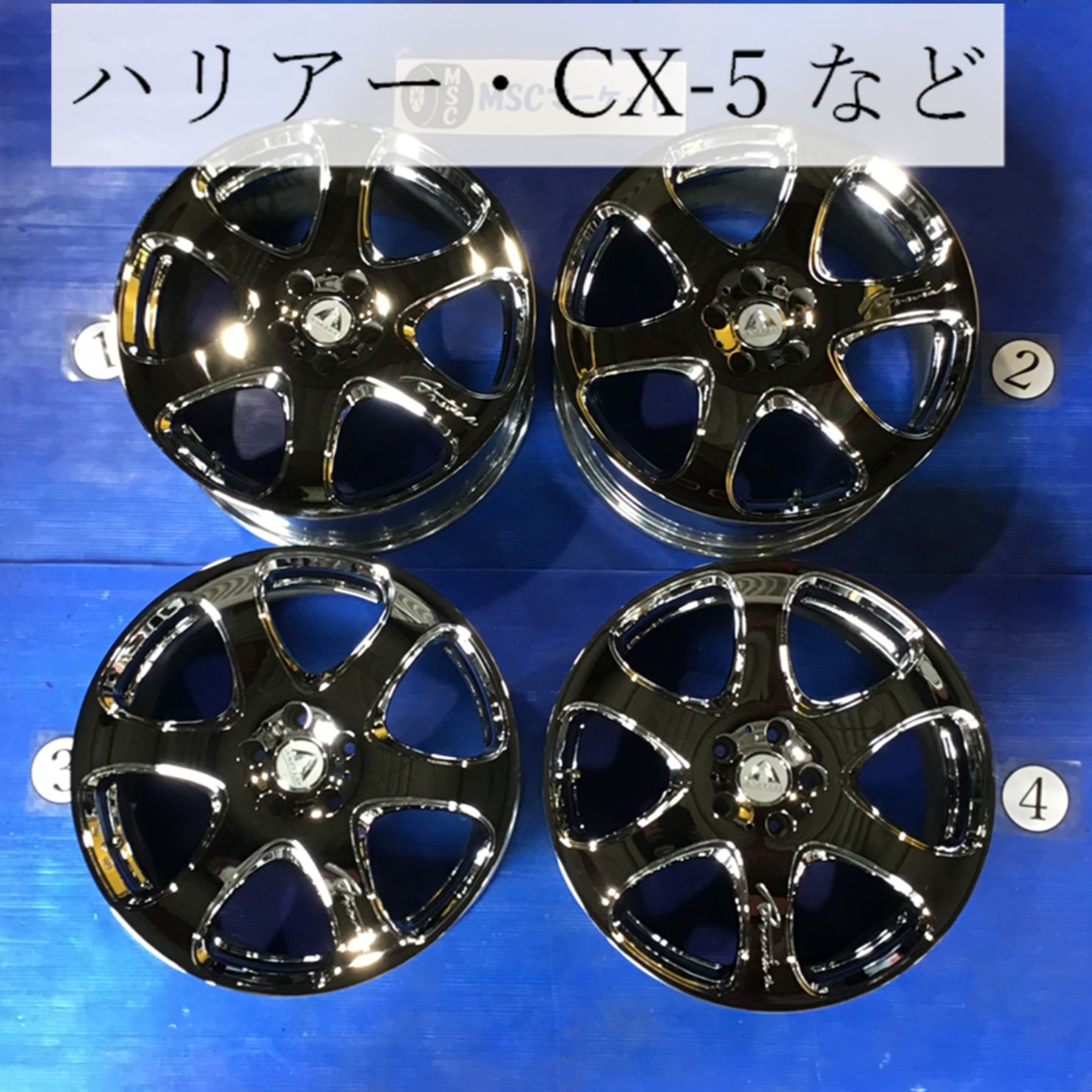 中古】 メッキ アルミホイール ANEVIAS 8.0×19 5H 114.3 +38 4本 19 