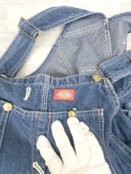 ◇ Dickies ディッキーズ デニム オーバーオール ネイビー メンズ P 