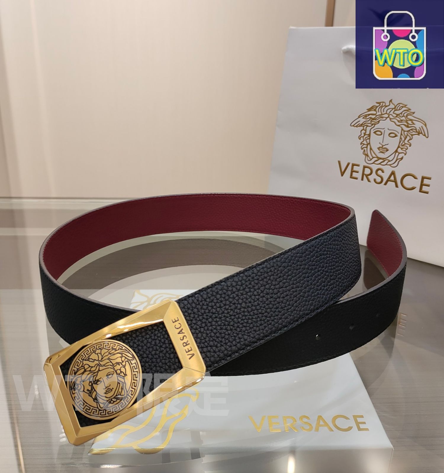 レア ヴェルサーチ　ベルト Amazon | [ヴェルサーチ] ベルト メンズ （ブラック） ＊箱傷