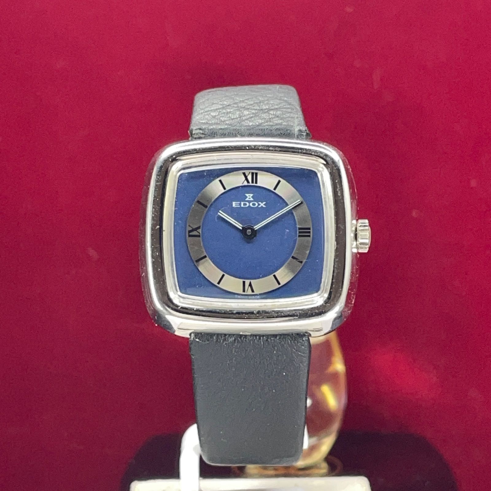 デッドストック 70s EDOX 手巻 純正竜頭 スイス製 ユニセックス