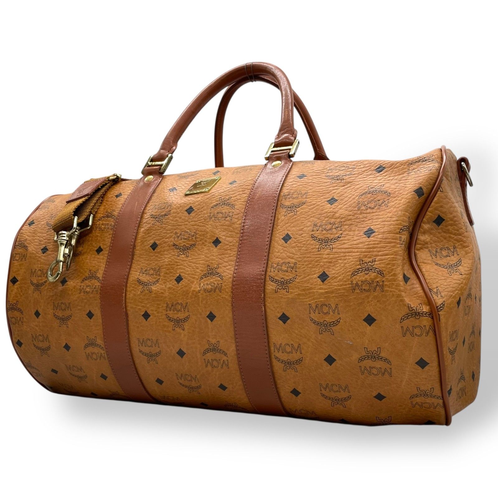 【正規品】【超美品・貴重】MCM ヴィセトス柄 ボストンバッグ ブラウンオレンジ MCM - 美品 希少 MCM 特大 ヴィセトス トートバッグ ボストン