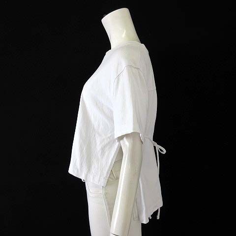 【タグ付き☆ZARA】白　黒　リボンカットソー　サイズM ZARA ZW COLLECTION SHORT TEXTURED DRESS ECRU NEW SS24 SIZE