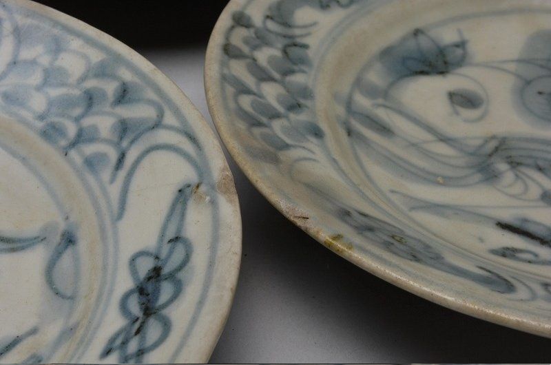 1114中国　明時代　呉須中皿　木箱入　送料込み1115 蔵A410】中国古美術 呉須 花鳥図 皿 明時代 五枚 - メルカリ