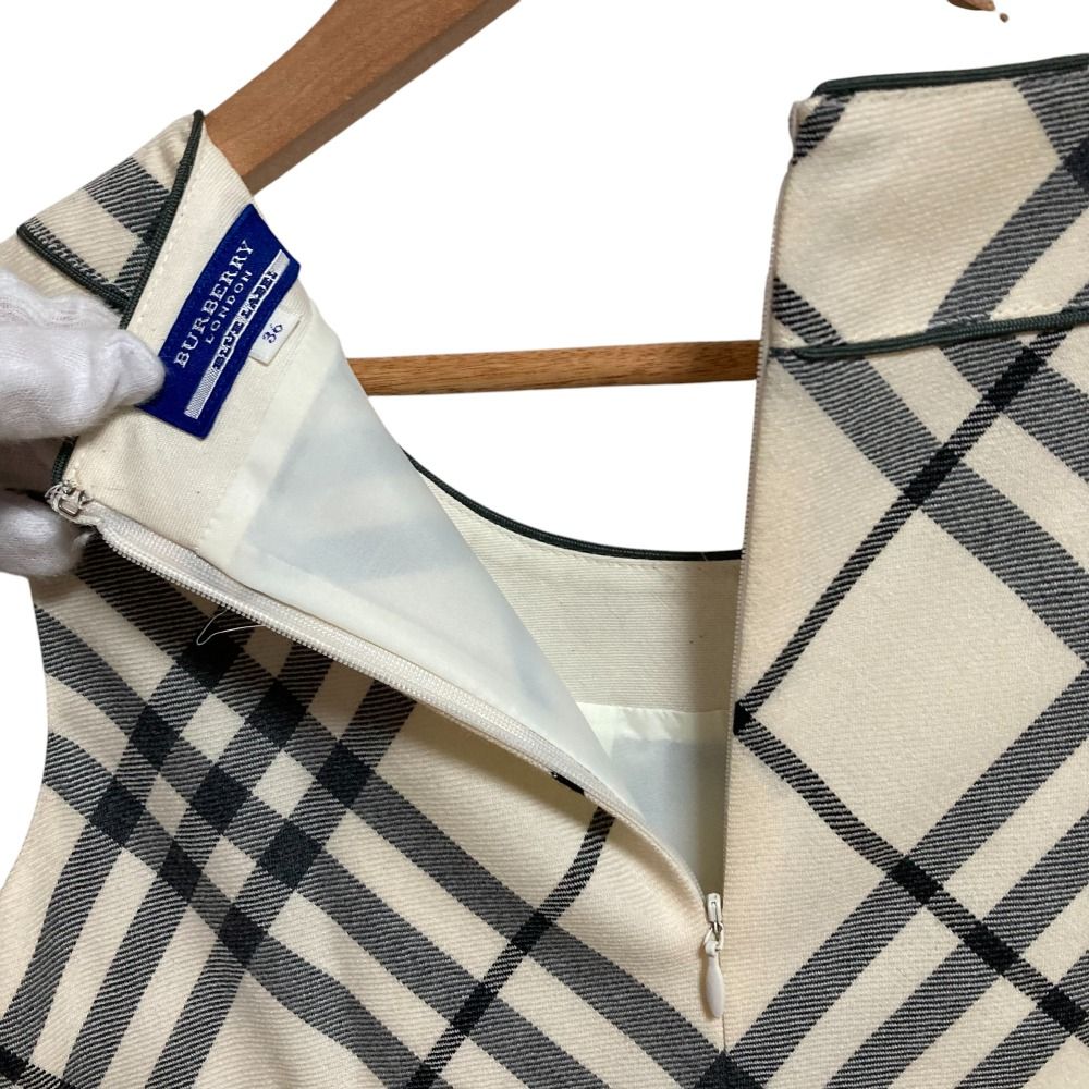 Burberry ブルーレーベルチェック柄 ノースリーブワンピース 美品 BURBERRY BLUE LABEL バーバリーブルーレーベル チェック柄