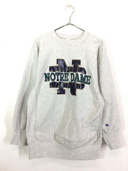 古着 90s USA製 Champion Reverse Weave 「NOTRE DAME」 カレッジ