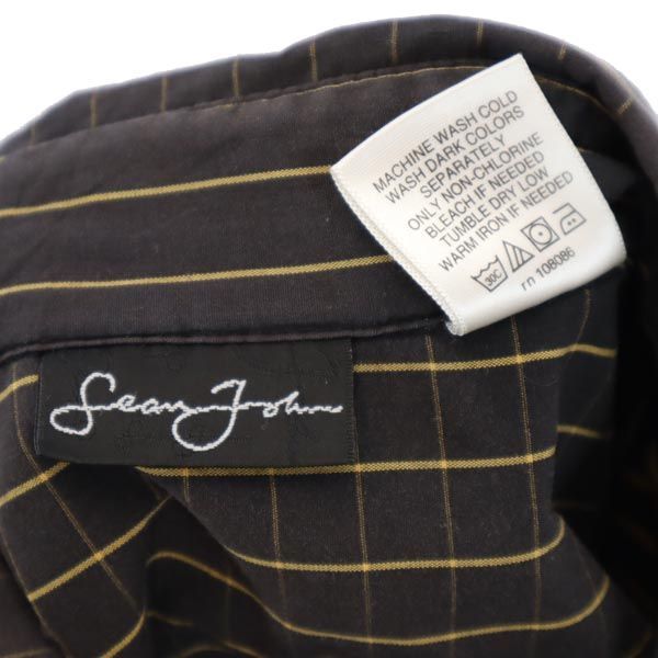 ショーンジョン ストライプ柄 長袖 シャツ XL ブラウン系 Sean John ...