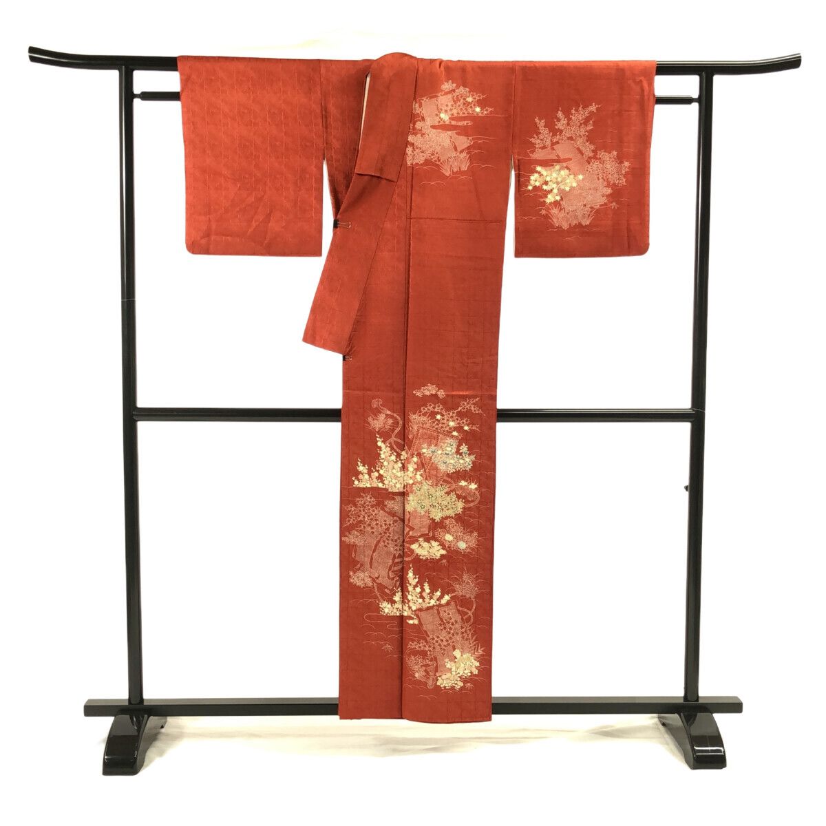 訪問着/赤/仕立上がり/適応身長145～153㎝/8719 訪問着/赤/仕立上がり/適応身長145～153㎝/8719 - メルカリ