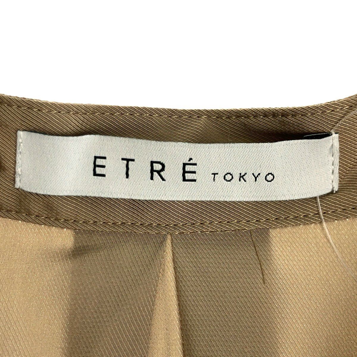 ETRE TOKYO エトレトウキョウ バンドカラーフレアシャツ 1224510078 ベージュ F ITGIFVM9BMTW ETRE TOKYO エトレトウキョウ 24AW バンドカラーフレアシャツ