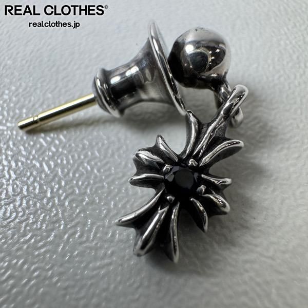 インボイス原本 CHROME HEARTS|クロムハーツ タイニーE CHプラス ドロップピアス ｗ|ボスサイド サファイア