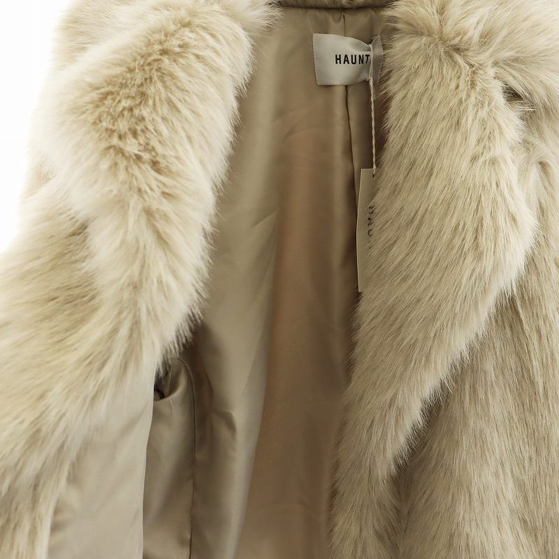 ハウント HAUNT FAUX FUR COAT フェイクファーコート ミドル丈  