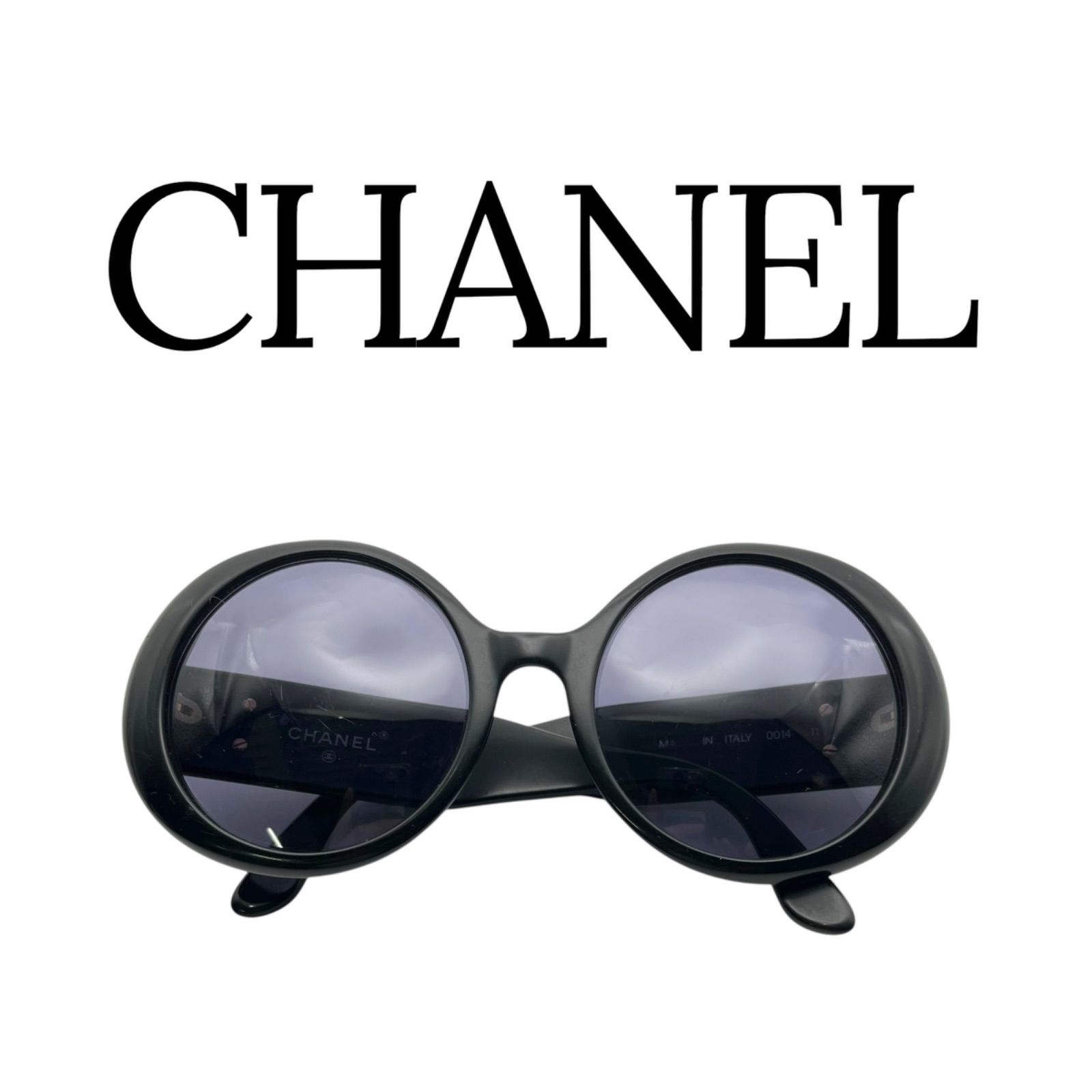 【ラッピング無料】 シャネル CHANEL レトロ ヴィンテージ 丸形 サングラス 小物