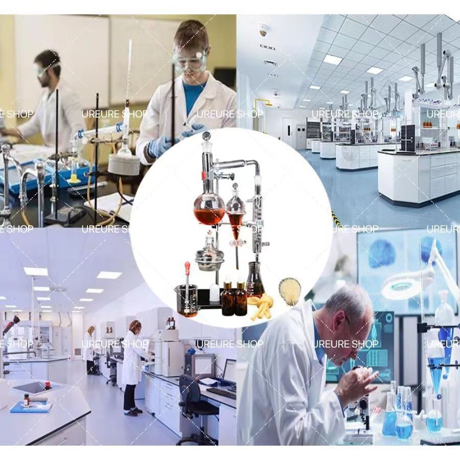実験室用蒸留ユニット 小型蒸留ユニットキット 浄水ユニット 実験室用蒸留ユニット 化学実験器具 フルガラス蒸留器 エッセンシャルオイル抽出ユニット 500ML 100 HRDEVELOPMENT_JP