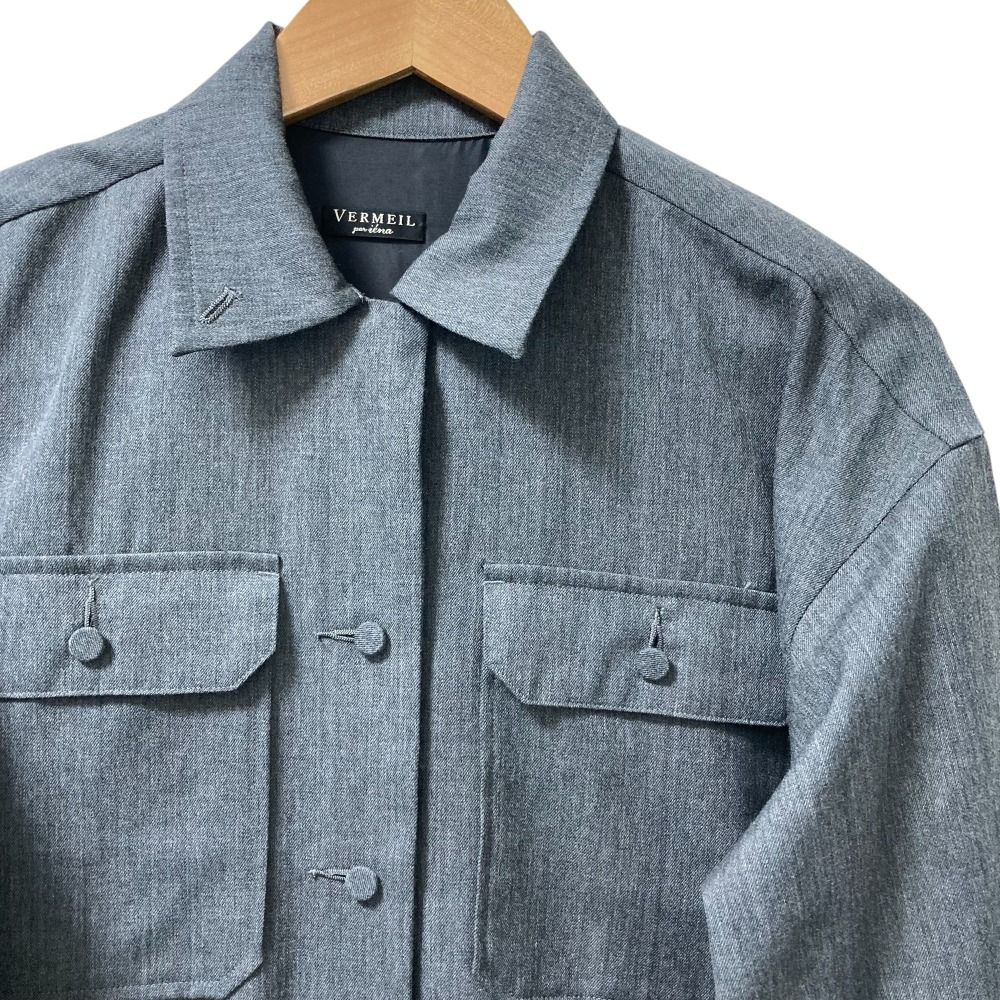 24AW VERMEIL par iena ヴェルメイユパーイエナ MIKA NAGASAWA オールインワン ジャンプスーツ サイズ36 グレー レディース 古着