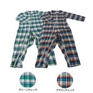 【新品・3営業日で発送】萬楽 マンラク 1型ねまき (冬用) LL 1101 グリーンチェック