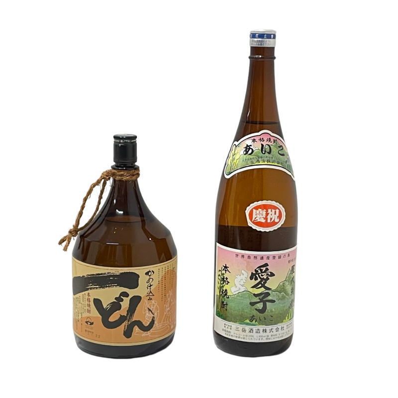 芋焼酎 2本セット かめ仕込み 一どん 1800ml 25度 屋久島 愛子 あいこ