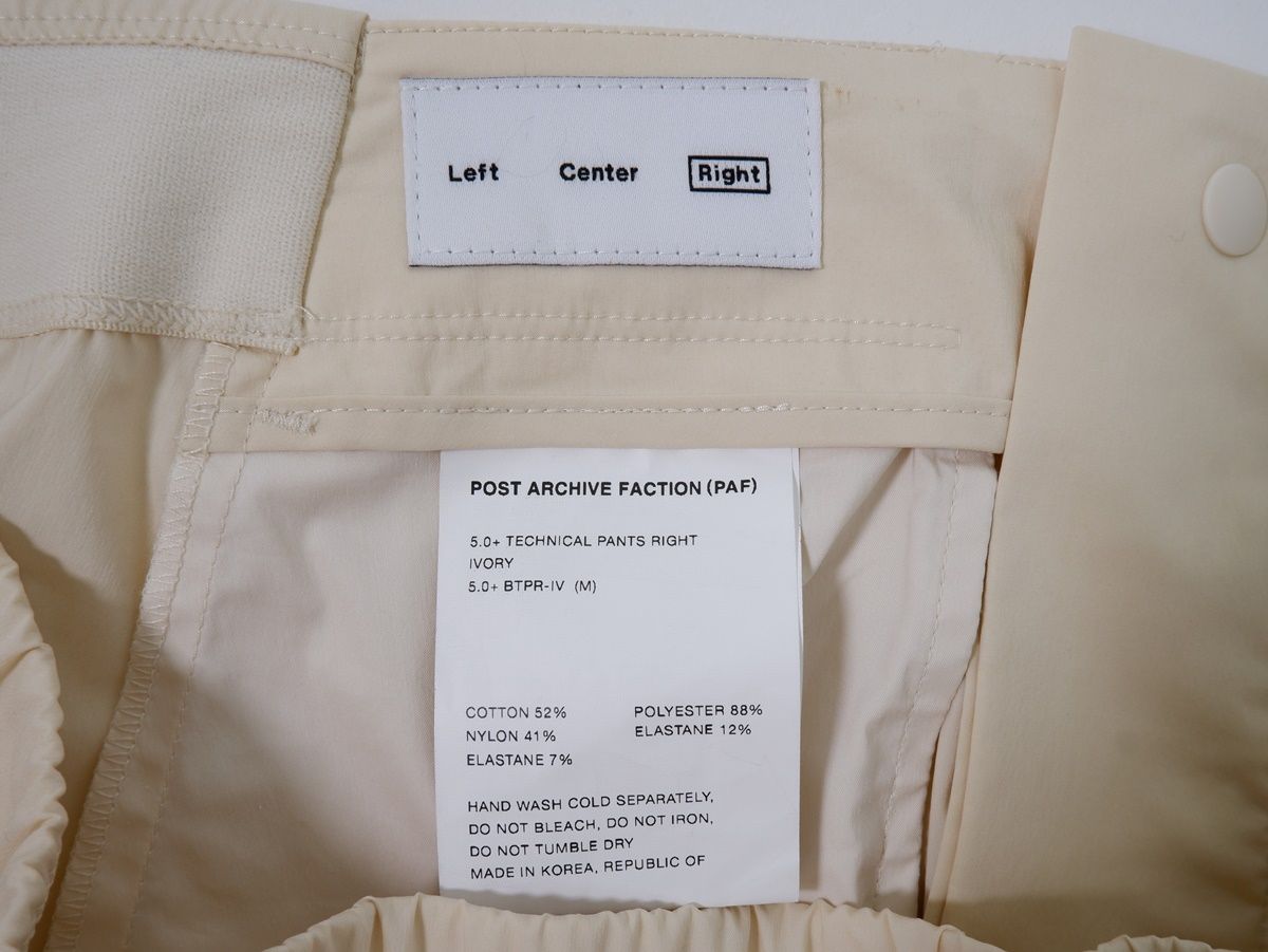 POST ARCHIVE FACTION(PAF)/ポスト アーカイブ ファクション 5.0+ Technical Pants Right  Ivoryテクニカルパンツ【M】【MPTA75052】 - メルカリ