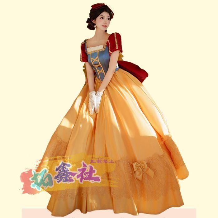 コスプレ衣装 ディズニー 白雪姫 ドレス 成人式 結婚式 仮装 ハロウィン 大人女性 S M L XL