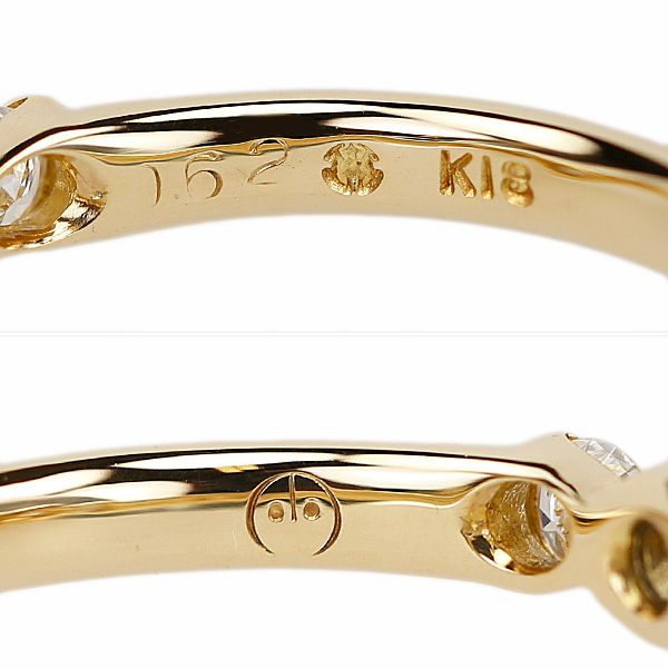 モニッケンダム ダイヤモンド グラデーションライン リング K18  