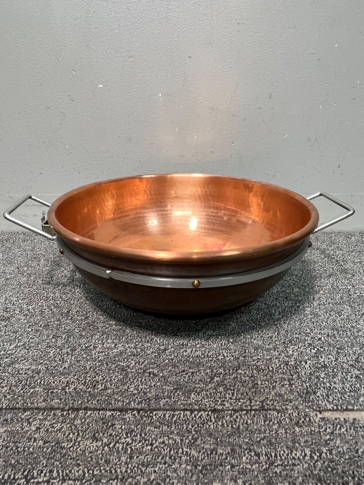 ss0977 Silver Arrow 銅製 ボウル 30cm サワリ鍋 手無し 打出 さわり鍋