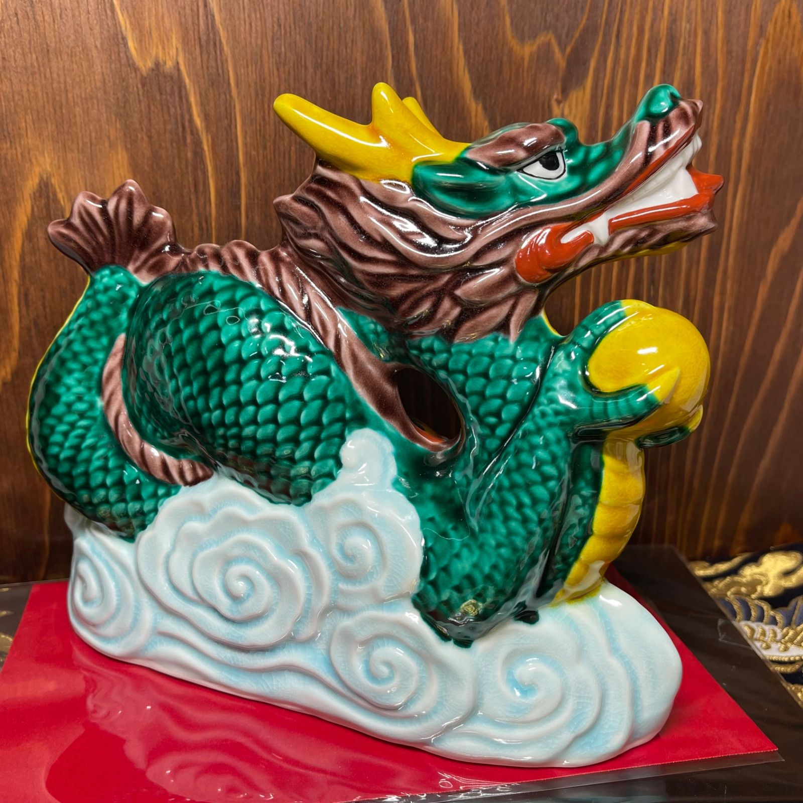 九谷焼 小槌宝珠 龍 干支 7号 深彩窯 伝統工芸士 糠川孝之作 - メルカリ