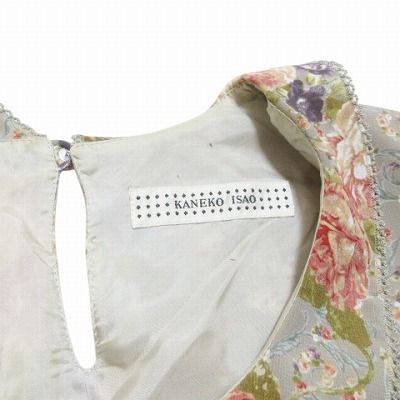 カネコイサオ KANEKO ISAO ベージュ 麻素材 刺繍 ロングワンピース 2025年最新】kaneko isao ロングワンピースの人気アイテム
